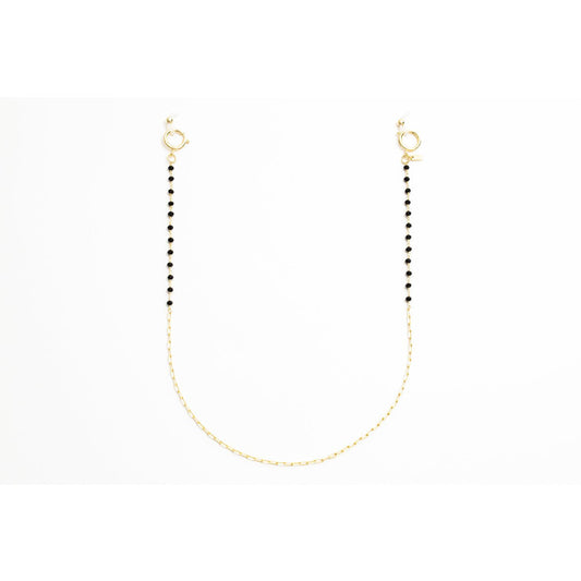 Classic Gold Chain with Black Gems from Vint & York