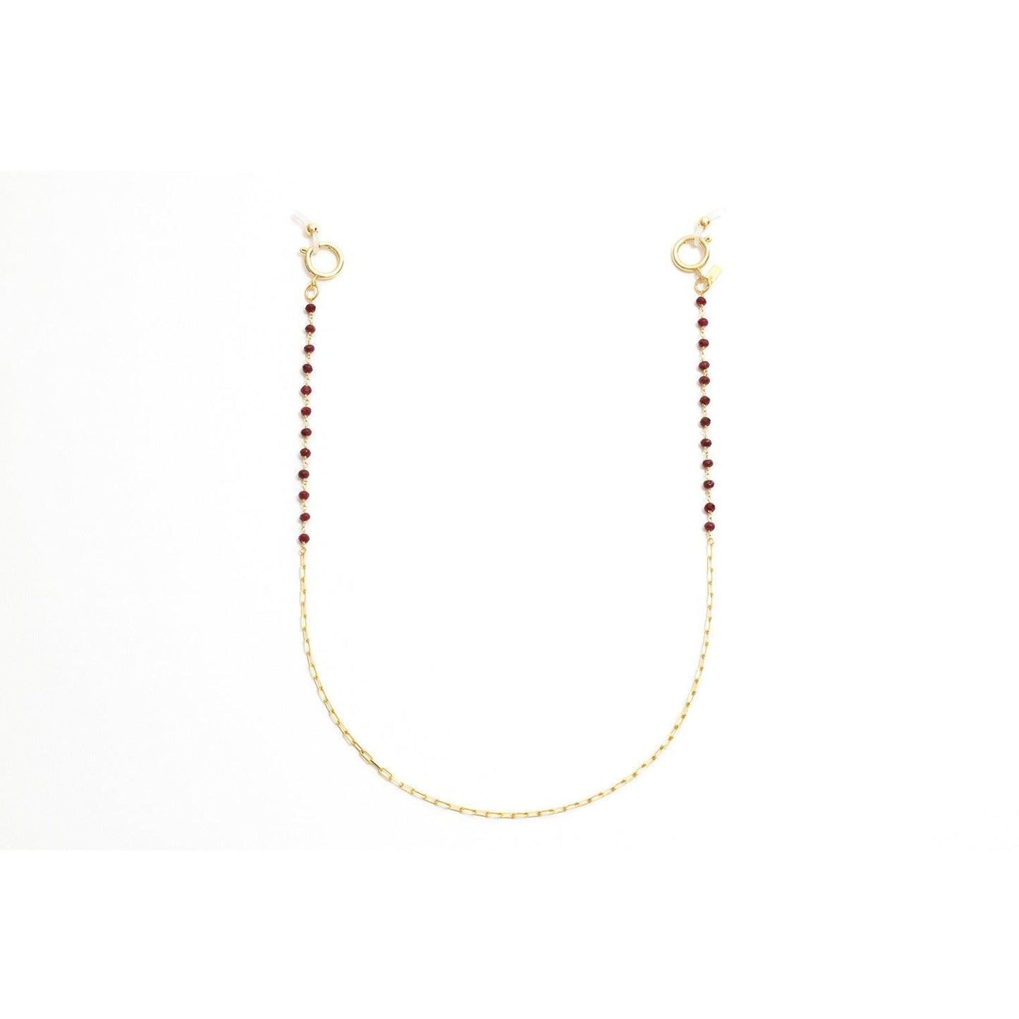 
            
                Load image into Gallery viewer, Classic Gold Chain with Red Gems from Vint &amp;amp; York
            
        