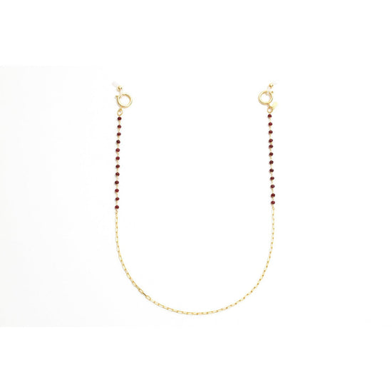 
            
                Load image into Gallery viewer, Classic Gold Chain with Red Gems from Vint &amp;amp; York
            
        