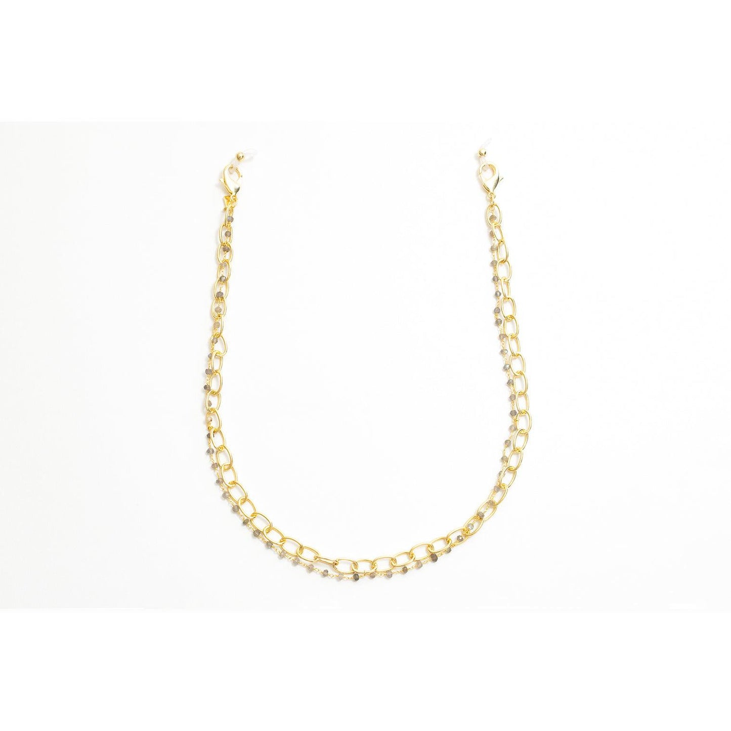 Layered Gold Chain with Natural Gems from Vint & York